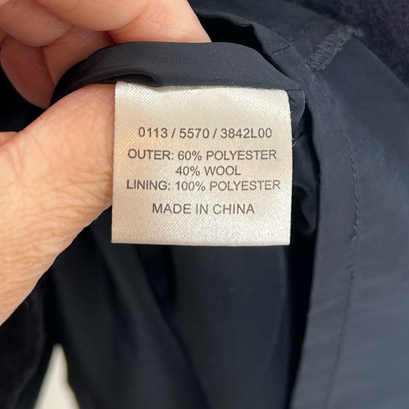 Hobbs of London wool sheath dress 10 sleeveless navy blue - Picture 5 of 7